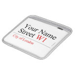 Your Name Street  iPad Sleeves