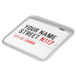 Your Name Street  iPad Sleeves