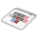 Kendal
 Jewel 
 Ray  iPad Sleeves