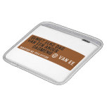 Geniet elke dag van een ander         dagmenu  iPad Sleeves