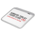 Hubbard Torlot Tudor Close  iPad Sleeves