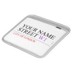 Your Name Street  iPad Sleeves