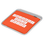 Periodic
 Table
 Writer  iPad Sleeves