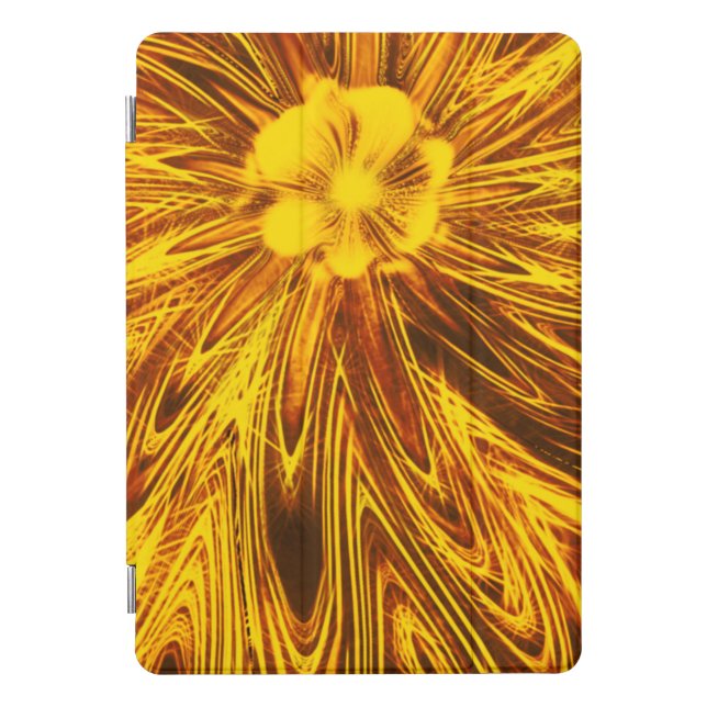 iPad Smart Cover Abstract Lines Yellow Flower (Front)