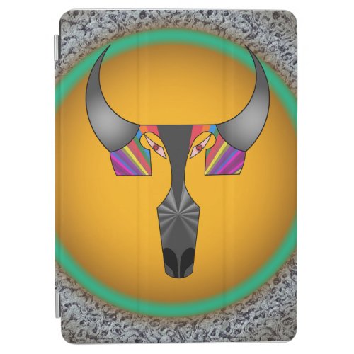 iPad Smart Cover with bull face on top