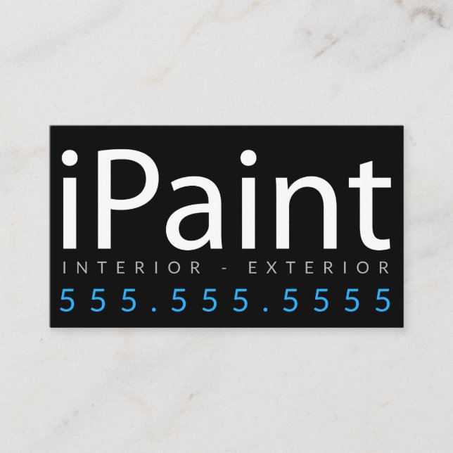 iPaint. House Painter Contractor  Business Card (Front)