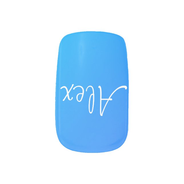 Ipanema Aqua Nail Art Decals (Left Thumb)