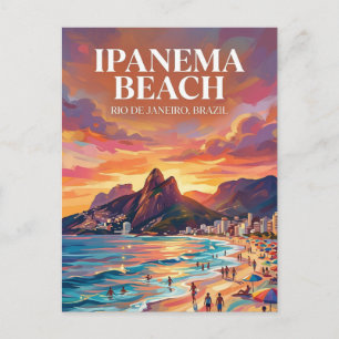 Ipanema Beach Brazil Postcard