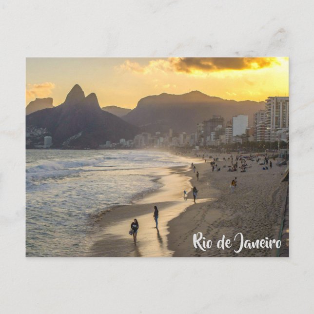 Ipanema Beach, Rio de Janeiro, Brazil Postcard (Front)