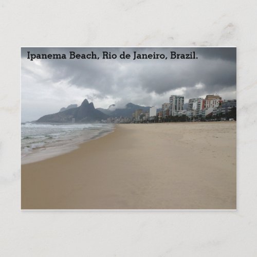 Ipanema Beach Rio de Janeiro Brazil Postcard