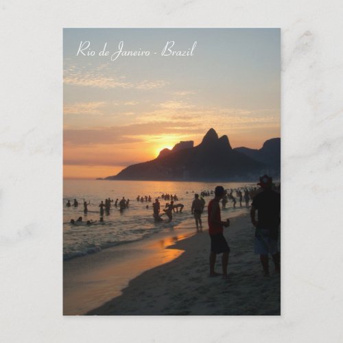 Ipanema beach Rio de Janeiro Brazil Postcard