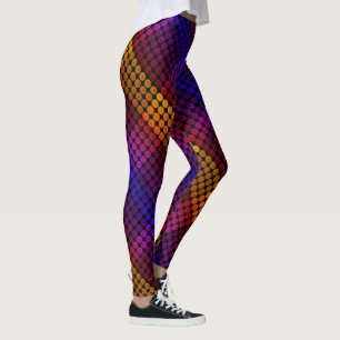 Ipanema circles over black, cross-aligned squares leggings