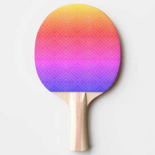 Ipanema Rainbow Hypnotic Diamond Modern Pop Art  Ping Pong Paddle