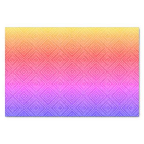 Ipanema Rainbow Hypnotic Diamond Modern Pop Art Tissue Paper