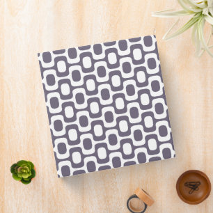 Ipanema Sidewalk Pattern, Beach Pattern, Brazil 3 Ring Binder