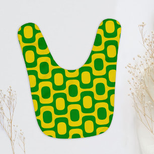 Ipanema Sidewalk Pattern, Beach Pattern, Brazil Baby Bib