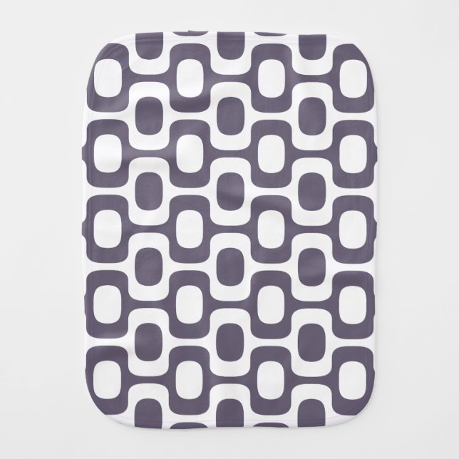 Ipanema Sidewalk Pattern, Beach Pattern, Brazil Baby Burp Cloth (Front)