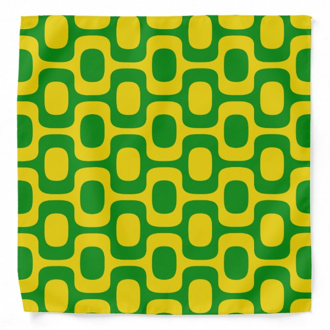 Ipanema Sidewalk Pattern, Beach Pattern, Brazil Bandana (Front)