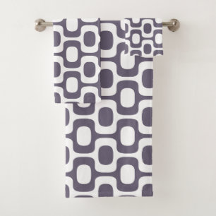 Ipanema Sidewalk Pattern, Beach Pattern, Brazil Bath Towel Set
