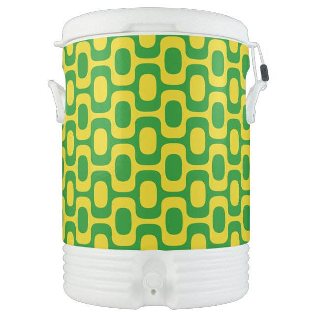 Ipanema Sidewalk Pattern, Beach Pattern, Brazil Beverage Cooler (Front)