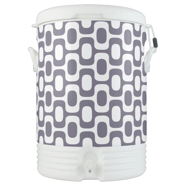Ipanema Sidewalk Pattern, Beach Pattern, Brazil Beverage Cooler (Front)
