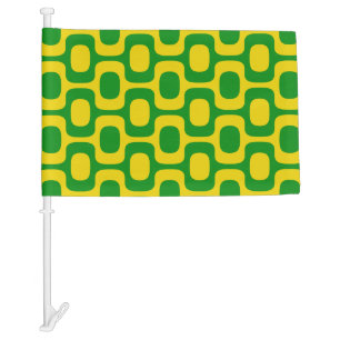 Ipanema Sidewalk Pattern, Beach Pattern, Brazil Car Flag