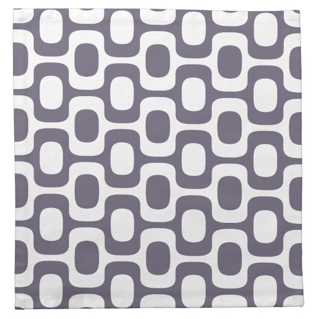 Ipanema Sidewalk Pattern, Beach Pattern, Brazil Cloth Napkin (Front)