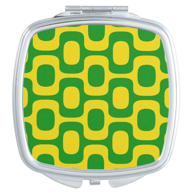 Ipanema Sidewalk Pattern, Beach Pattern, Brazil Compact Mirror (Front)