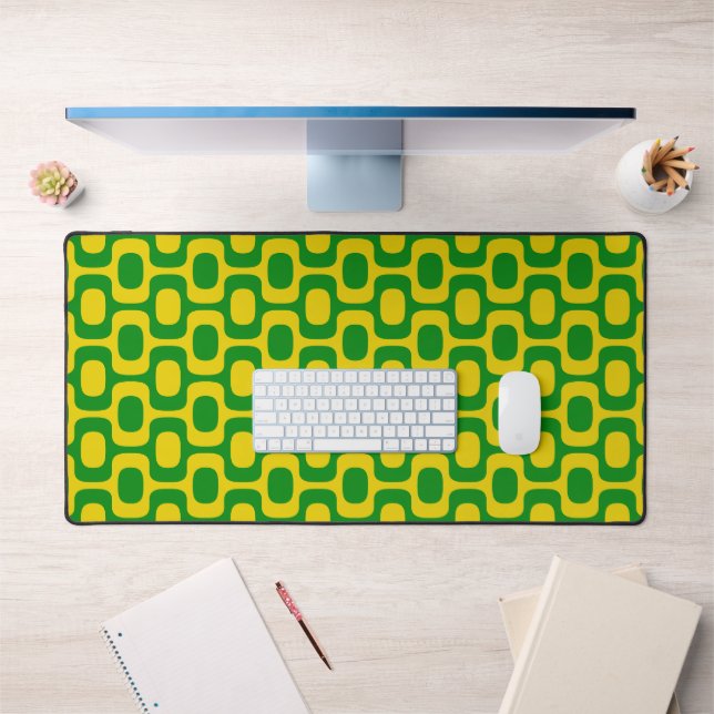 Ipanema Sidewalk Pattern, Beach Pattern, Brazil Desk Mat (Office 1)