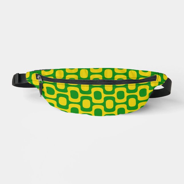 Ipanema Sidewalk Pattern, Beach Pattern, Brazil Fanny Pack (Front)