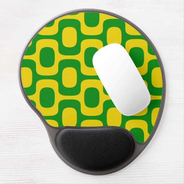 Ipanema Sidewalk Pattern, Beach Pattern, Brazil Gel Mouse Pad (Left Side)