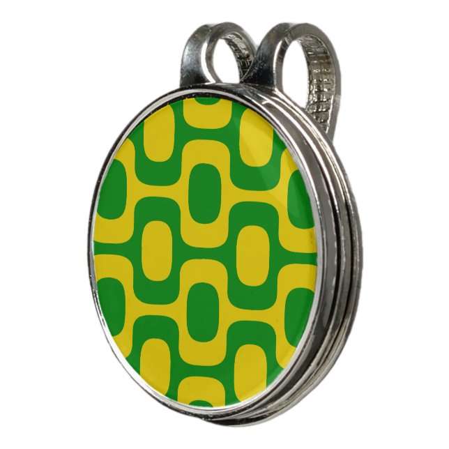 Ipanema Sidewalk Pattern, Beach Pattern, Brazil Golf Hat Clip (3/4)