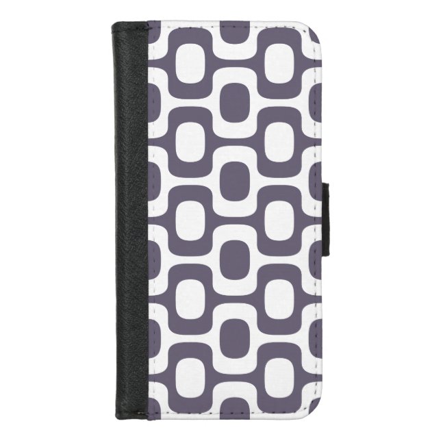 Ipanema Sidewalk Pattern, Beach Pattern, Brazil iPhone Wallet Case (Front)