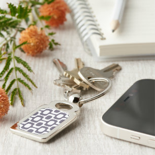 Ipanema Sidewalk Pattern, Beach Pattern, Brazil Keychain