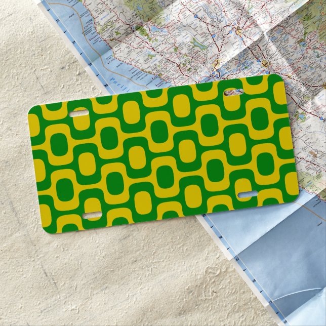 Ipanema Sidewalk Pattern, Beach Pattern, Brazil License Plate (In Situ)