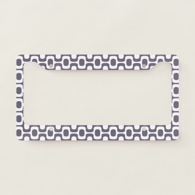 Ipanema Sidewalk Pattern, Beach Pattern, Brazil License Plate Frame (Front)