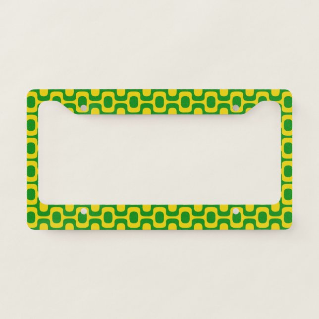 Ipanema Sidewalk Pattern, Beach Pattern, Brazil License Plate Frame (Front)