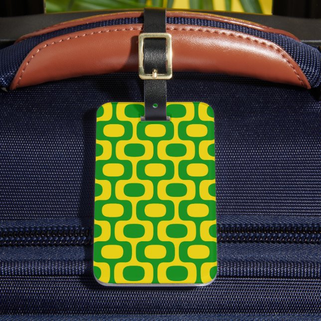 Ipanema Sidewalk Pattern, Beach Pattern, Brazil Luggage Tag (Front Insitu 2)