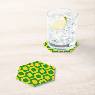 Ipanema Sidewalk Pattern, Beach Pattern, Brazil Paper Coaster