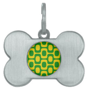 Ipanema Sidewalk Pattern, Beach Pattern, Brazil Pet ID Tag