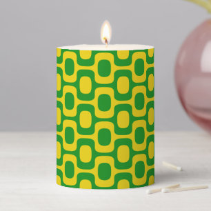 Ipanema Sidewalk Pattern, Beach Pattern, Brazil Pillar Candle