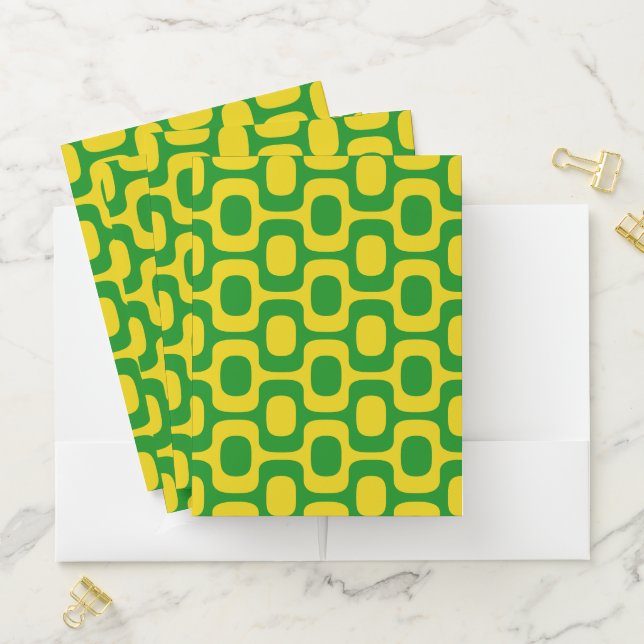 Ipanema Sidewalk Pattern, Beach Pattern, Brazil Pocket Folder (In Situ)