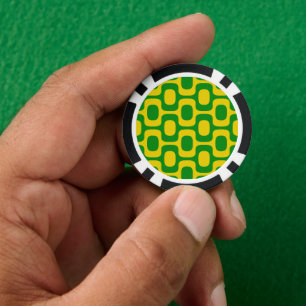 Ipanema Sidewalk Pattern, Beach Pattern, Brazil Poker Chips