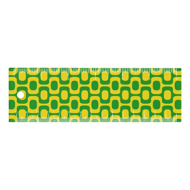 Ipanema Sidewalk Pattern, Beach Pattern, Brazil Ruler (Front)