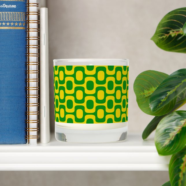 Ipanema Sidewalk Pattern, Beach Pattern, Brazil Scented Candle (Shelf)