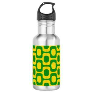Ipanema Sidewalk Pattern, Beach Pattern, Brazil Stainless Steel Water Bottle
