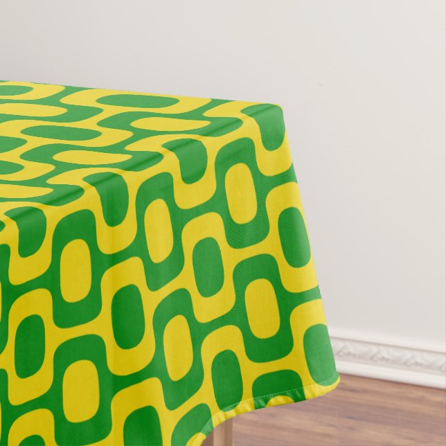 Ipanema Sidewalk Pattern, Beach Pattern, Brazil Tablecloth (In Situ)