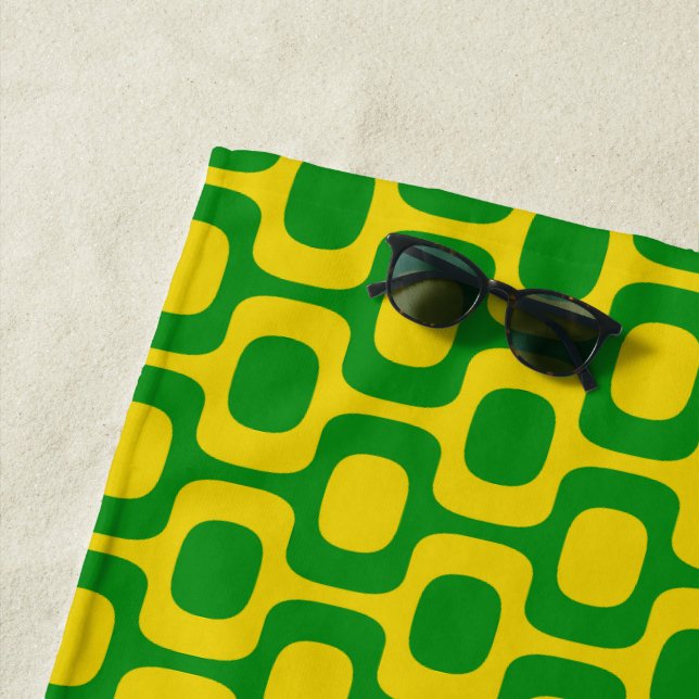 Ipanema Sidewalk Pattern, Beach Pattern, Brazil Towel (In Situ)