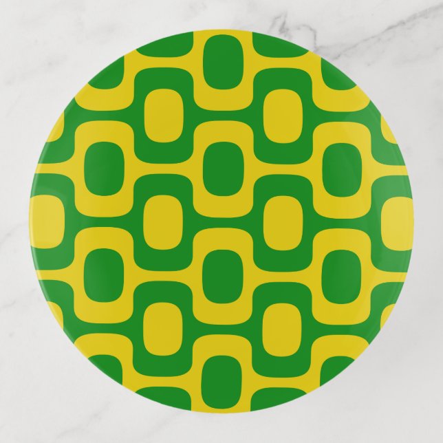 Ipanema Sidewalk Pattern, Beach Pattern, Brazil Trinket Tray (Front)