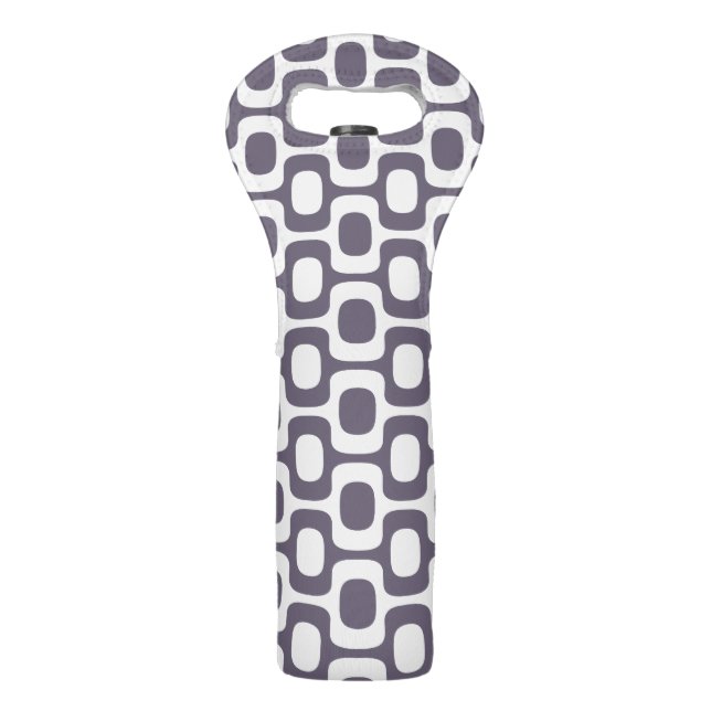 Ipanema Sidewalk Pattern, Beach Pattern, Brazil Wine Bag (Front)